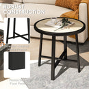 Outsunny 50.5cm Round Garden Table with SPC Tabletop