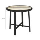 Outsunny 50.5cm Round Garden Table with SPC Tabletop