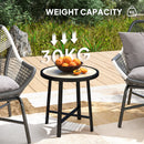 Outsunny 50.5cm Round Garden Table with SPC Tabletop