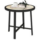 Outsunny 50.5cm Round Garden Table with SPC Tabletop