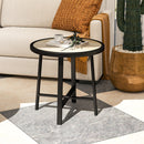 Outsunny 50.5cm Round Garden Table with SPC Tabletop