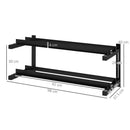 SPORTNOW Wall-Mounted Dumbbell Rack, 2-Tier Steel Design, Black