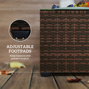 Outsunny Outdoor Coffee Table With Glass Top, Rattan Side Table