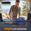 Outsunny Camping Chair Set of 2 Portable Folding Dark Blue