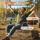 Outsunny Camping Chair Set of 2 Portable Folding Dark Blue