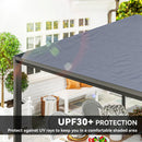 Outsunny 3 x 3(m) Garden Gazebo Canopy with Extendable Awning and Wheels