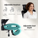 HOMCOM Ergonomic Office Chair, Mesh Desk Chair With Lumbar Support, Footrest