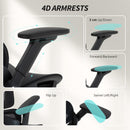 HOMCOM Ergonomic Office Chair, Mesh Desk Chair With Lumbar Support, Footrest
