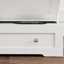 PawHut Dog Feeding Station with 2 Storage Cabinets, 2 Elevated Bowls, White