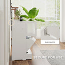 PawHut Dog Feeding Station with 2 Storage Cabinets, 2 Elevated Bowls, White