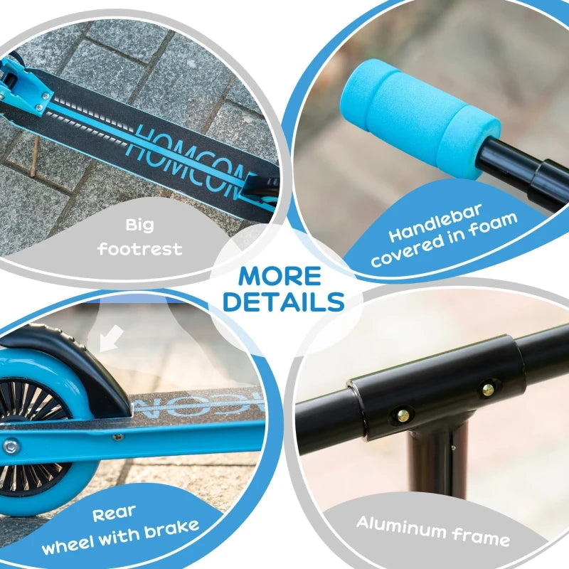 HOMCOM Scooter for Kids for ages: 3-8 years - Blue