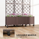 Outsunny Plastic Raised Planter with Trellis and Self Watering Design