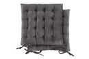 Velvet Holland Luxury Seat Pad in Charcoal Grey