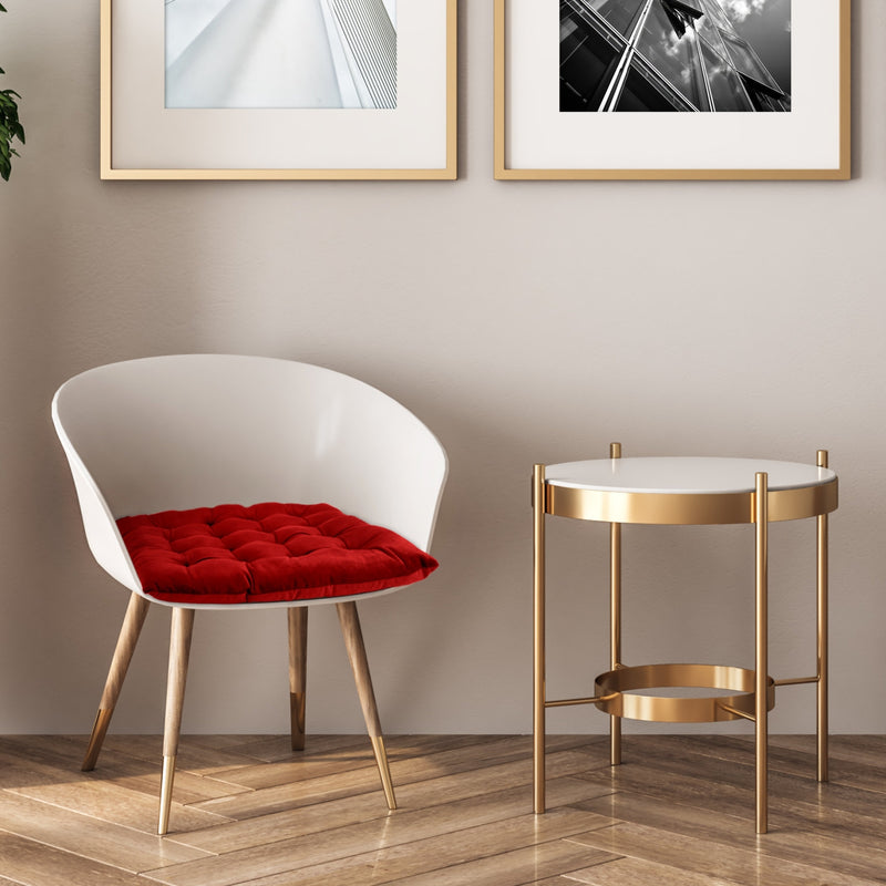 Velvet Holland Luxury Seat Pad in Red