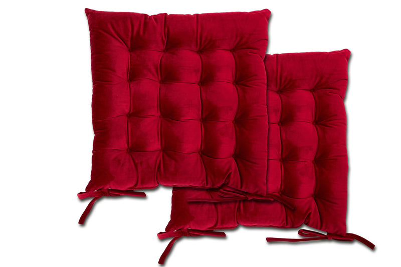 Velvet Holland Luxury Seat Pad in Red