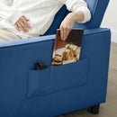 HOMCOM Reversible L-Shaped Sectional Sofa Bed With Cushions, Blue