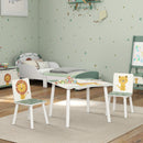 AIYAPLAY 3-Piece Kids Table With 2 Chairs Set For Bedroom Nursery