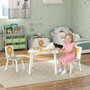 AIYAPLAY 3-Piece Kids Table With 2 Chairs Set For Bedroom Nursery