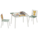 AIYAPLAY 3-Piece Kids Table With 2 Chairs Set For Bedroom Nursery