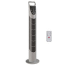 HOMCOM 78.5cm Oscillation Tower Fan With Remote Control 3-Speed Wind Grey