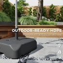 Outsunny Garden Parasol Base with Wheels, Parasol Stand for 38/48 mm Pole