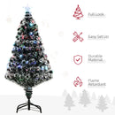 Christmas Time 4ft 120cm Green/White Artificial Christmas Tree W/ Prelit LED Lights-Multicolor