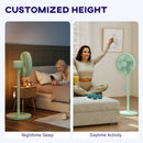 HOMCOM 40 Cm Standing Pedestal Fan, Quiet Electric Cooling Floor Fan, Green