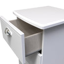 Westminster Ready Assembled 3 Drawer Bedside Cabinet in White Ash & Riviera Oak