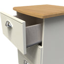 Westminster Ready Assembled 4 Drawer Tallboy in Cream Ash & Riviera Oak