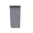 Westminster Ready Assembled 4 Drawer Tallboy in Grey Matt & Riviera Oak