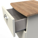 Westminster Ready Assembled 2 Drawer Bedside Cabinet in Cream Ash & Riviera Oak