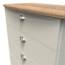 Westminster Ready Assembled 5 Drawer Chest in Cream Ash & Riviera Oak