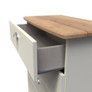 Westminster Ready Assembled 5 Drawer Chest in Cream Ash & Riviera Oak