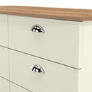 Westminster Ready Assembled 6 Drawer Wide Chest in Cream Ash & Riviera Oak