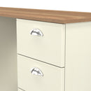 Westminster Ready Assembled Double Pedestal Desk in Cream Ash & Riviera Oak