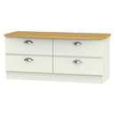 Westminster Ready Assembled 4 Drawer Bed Box in Cream Ash & Riviera Oak