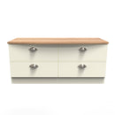 Westminster Ready Assembled 4 Drawer Bed Box in Cream Ash & Riviera Oak