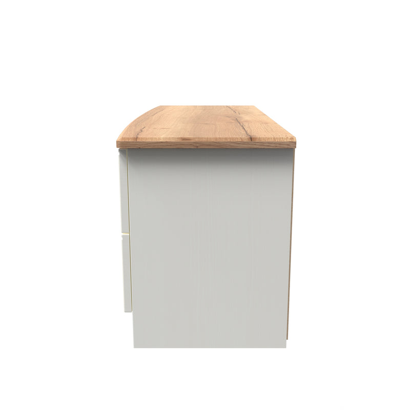 Westminster Ready Assembled 4 Drawer Bed Box in Cream Ash & Riviera Oak