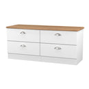 Westminster Ready Assembled 4 Drawer Bed Box in White Ash & Riviera Oak