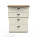 Westminster Ready Assembled 4 Drawer Deep Chest in Cream Ash & Riviera Oak
