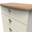 Westminster Ready Assembled 4 Drawer Deep Chest in Cream Ash & Riviera Oak