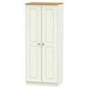 Westminster Ready Assembled 2 Door Wardrobe In Cream Ash & Riviera Oak