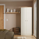 Westminster Ready Assembled 2 Door Wardrobe In Cream Ash & Riviera Oak