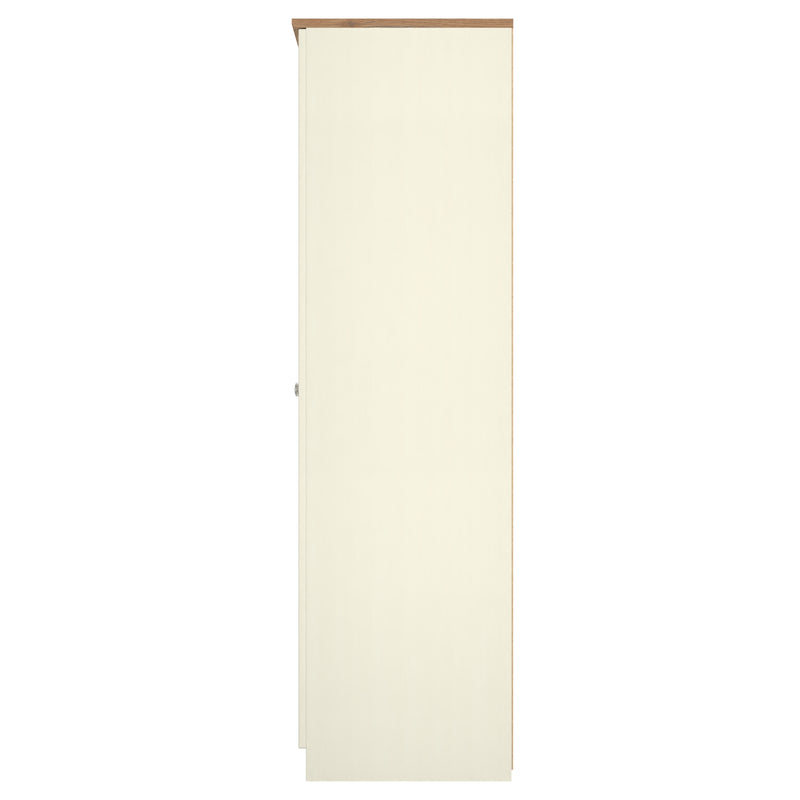 Westminster Ready Assembled 2 Door Wardrobe In Cream Ash & Riviera Oak