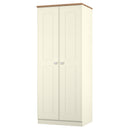 Westminster Ready Assembled 2 Door Wardrobe In Cream Ash & Riviera Oak