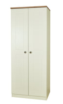Westminster Ready Assembled 2 Door Wardrobe In Cream Ash & Riviera Oak