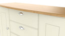 Westminster Ready Assembled 2 Door 3 Drawer Sideboard in Cream Ash & Riviera Oak