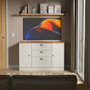 Westminster Ready Assembled 2 Door 3 Drawer Sideboard in Cream Ash & Riviera Oak