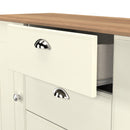 Westminster Ready Assembled 2 Door 3 Drawer Sideboard in Cream Ash & Riviera Oak
