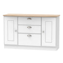 Westminster Ready Assembled 2 Door 3 Drawer Sideboard in White Ash & Riviera Oak